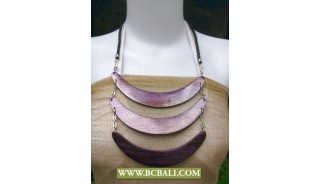 Bali Natural Wooden Triple Necklace Fashion